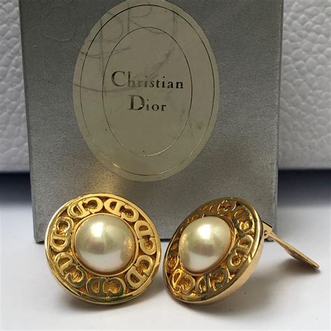 christian dior clip on earrings|vintage dior clip on earrings.